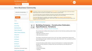 Xero Community - Building Company - C...