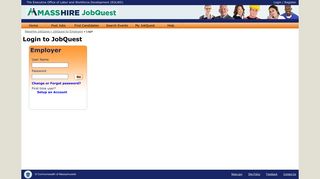 Login - Massachusetts JobQuest