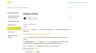 Student Portal – JobReady.Plus