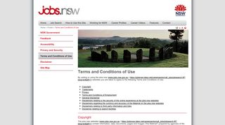 Terms and Conditions of Use - JobsNSW