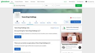 Toms King Holdings Jobs | Glassdoor