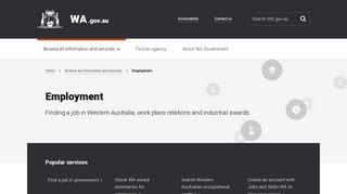 Employment - Government of Western Australia