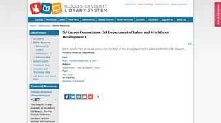 NJ Career Connections (NJ Department of Labor and Workforce ...