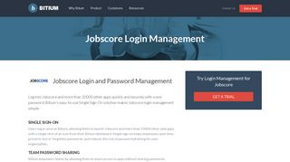 Jobscore Login Management - Team Password Manager - Bitium
