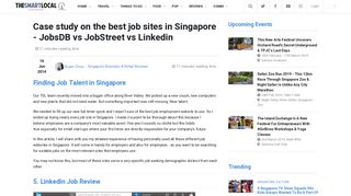 Case study on the best job sites in Singapore - JobsDB vs JobStreet ...