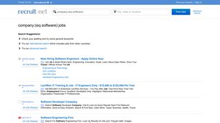 All Jobs Eq Software Jobs | Recruit.net