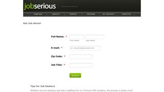Job Serious - National Recruiters - Job Seeker Tips