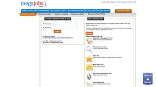 Mega Jobs India - Login