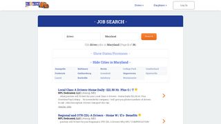 Driver Jobs - Maryland - JobsInTrucks.com