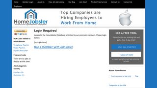 Login Required | Home Jobster