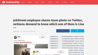 JobStreet employee shares team photo on Twitter, netizens demand to ...