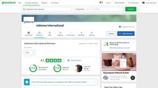 Jobtome International Reviews | Glassdoor.ie
