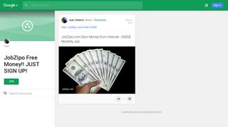 JobZipo Free Money!! JUST SIGN UP! - Google+
