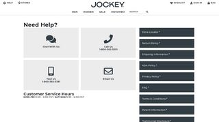 Jockey Contact Us | Customer Service | Jockey.com
