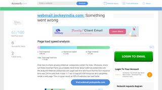 Access webmail.jockeyindia.com. Something went wrong