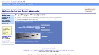 Change/Set up Password - Johnson County Wastewater / Customer ...