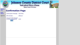 Confirmation Page - JOHNSON COUNTY DISTRICT COURTS ...