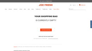 Your Shopping Bag | JOEFRESH.COM