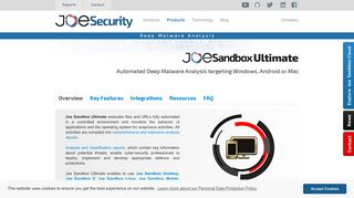 Automated Malware Analysis - Joe Sandbox Ultimate
