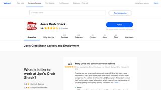 Joe's Crab Shack Careers and Employment | Indeed.com