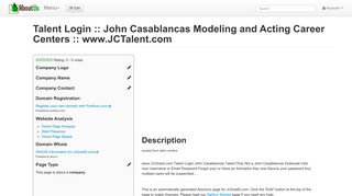 Talent Login :: John Casablancas Modeling and Acting Career ...