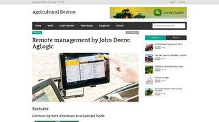 Remote management by John Deere: AgLogic | Agricultural Review