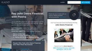 Pay John Deere Financial with Plastiq