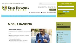 Mobile Banking - Deere Employees Credit Union