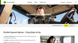 Account Management | Financing | John Deere US