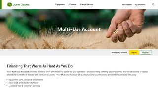 Multi-Use Account Farm Loans & Agricultural Financing | John Deere CA
