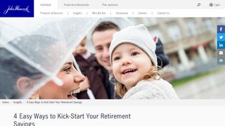 John Hancock | 4 Easy Ways to Kick-Start Your Retirement Savings