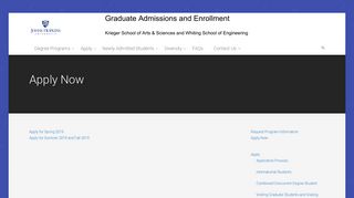 Apply Now – Johns Hopkins University