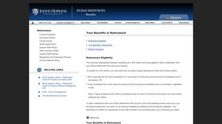 JHU Benefits Site - Your Benefits in Retirement - Johns Hopkins ...