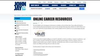 Online Career Resources | John Jay College of Criminal Justice