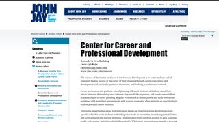 John Jay College - Center for Career and Professional Development