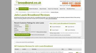 John Lewis Broadband Reviews - Broadband.co.uk
