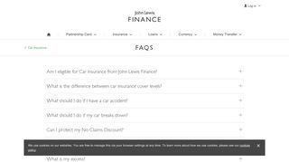 FAQs - Car Insurance | John Lewis Finance