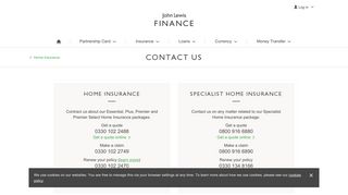 Contact us - Home Insurance | John Lewis Finance