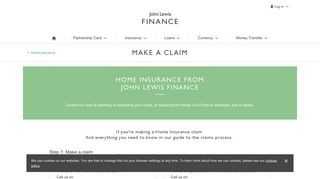 Make a Claim - Home Insurance | John Lewis Finance