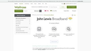 Web Access & Broadband Services from Waitrose