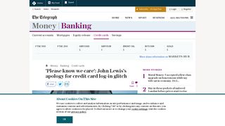 'Please know we care': John Lewis's apology for credit card log-in glitch