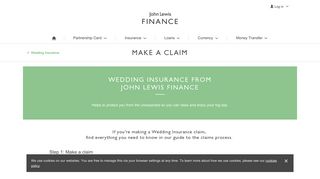 Make a Claim - Wedding Insurance | John Lewis Finance