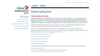 Online Safety Info - John Marshall Bank