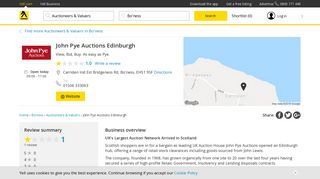 John Pye Auctions Edinburgh, Bo'ness | Auctioneers & Valuers - Yell