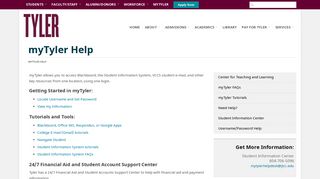 myTyler Help - John Tyler Community College