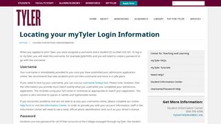 Locating your myTyler Login Information - John Tyler Community ...