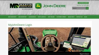 MyJohnDeere Login| Martin Deerline | Personal login to access John ...