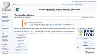 The John Lyon School - Wikipedia