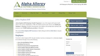 Johns Hopkins EHP (Employer Health Programs) | Alpha Allergy ...