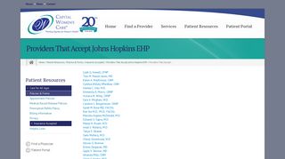 Providers That Accept Johns Hopkins EHP - CWC